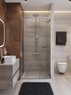 Душевая дверь CEZARES LUX-B-FS-11-110-C-CR хром